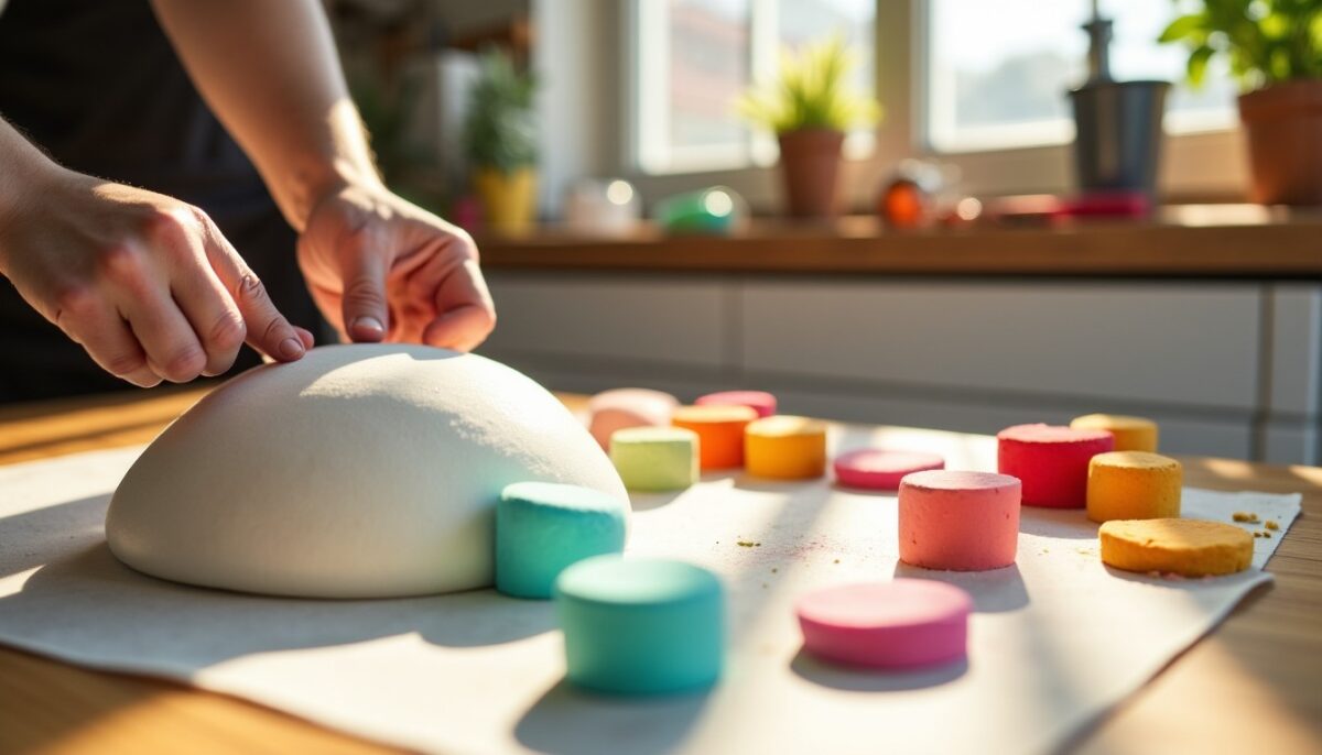Diviser une pâte à sucre en plusieurs couleurs tout en conservant la quantité totale